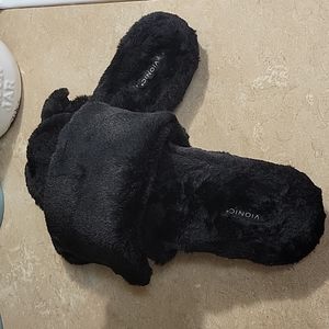 Vionic Women's Dream Faux Fur Slipper Sandals | 9